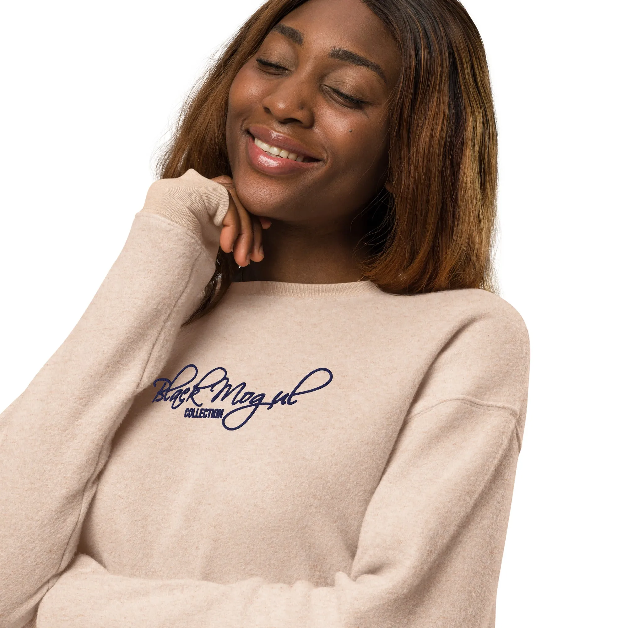 Black Mogul Collection Unisex sueded fleece sweatshirt