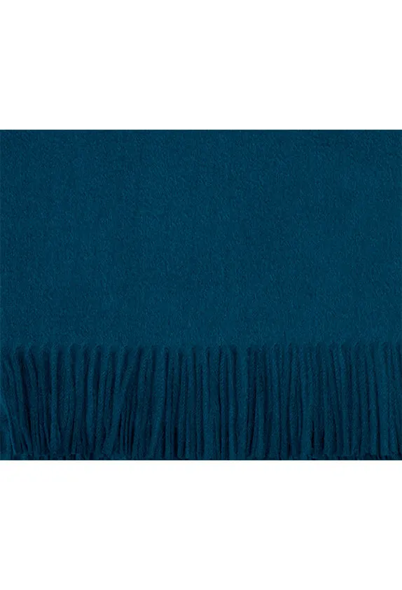 Joshua Ellis Plain 100% Cashmere Throw Teal